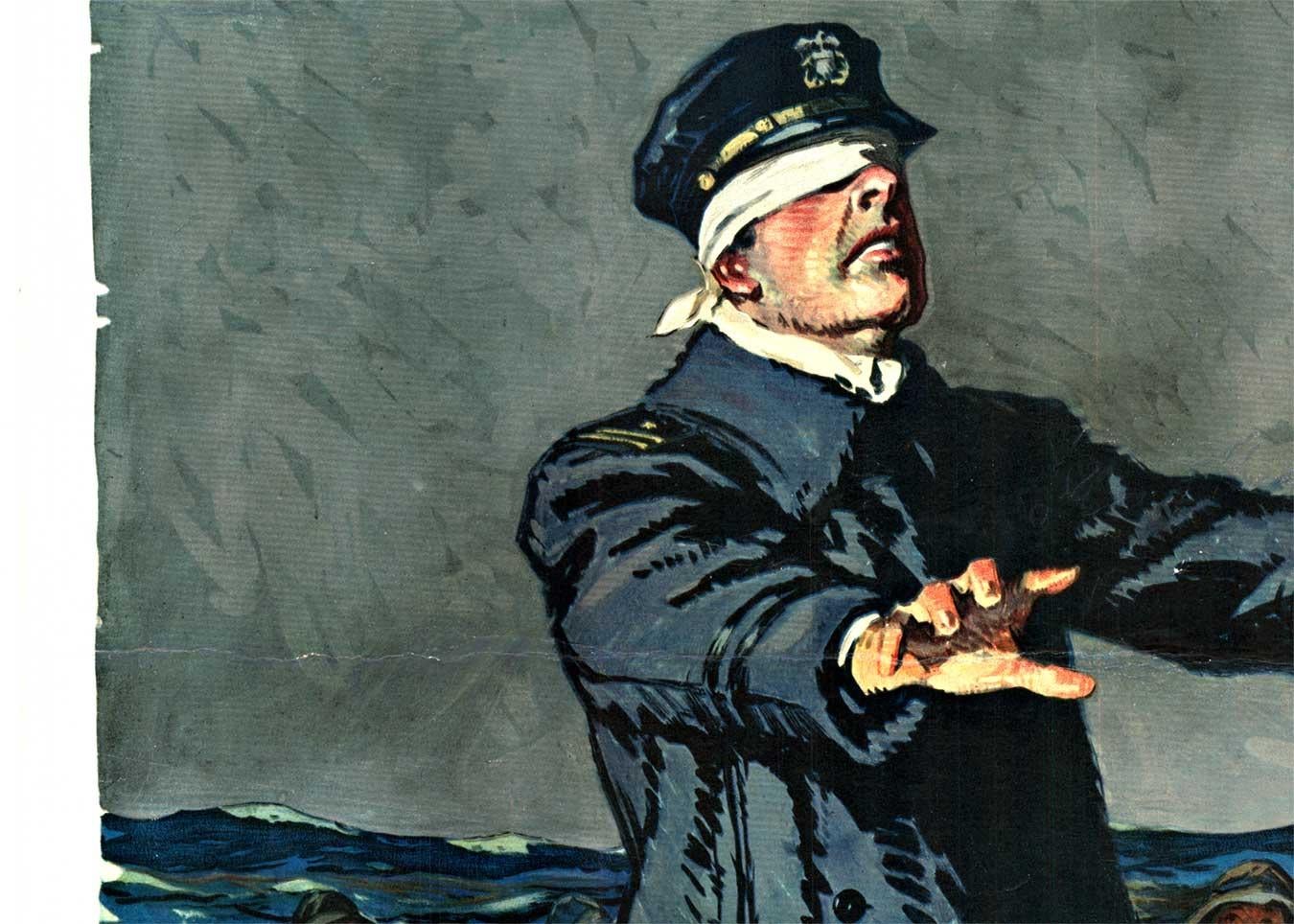 Originales Vintage-Poster „Will You Supply Eyes for the Navy?“ amerikanisches Militärplakat im Angebot 1