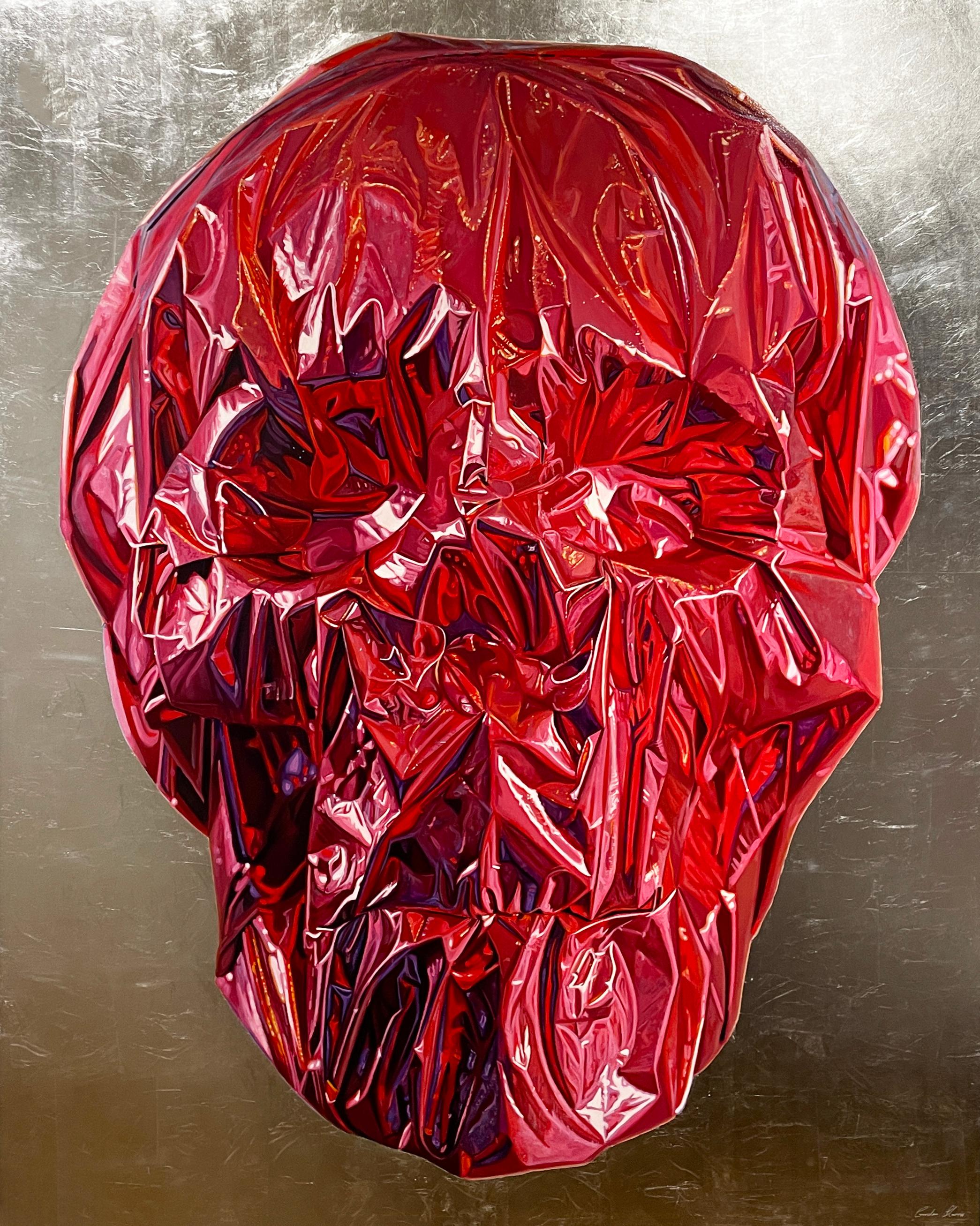Red Skull Metallic - Painting by Gordon Harris