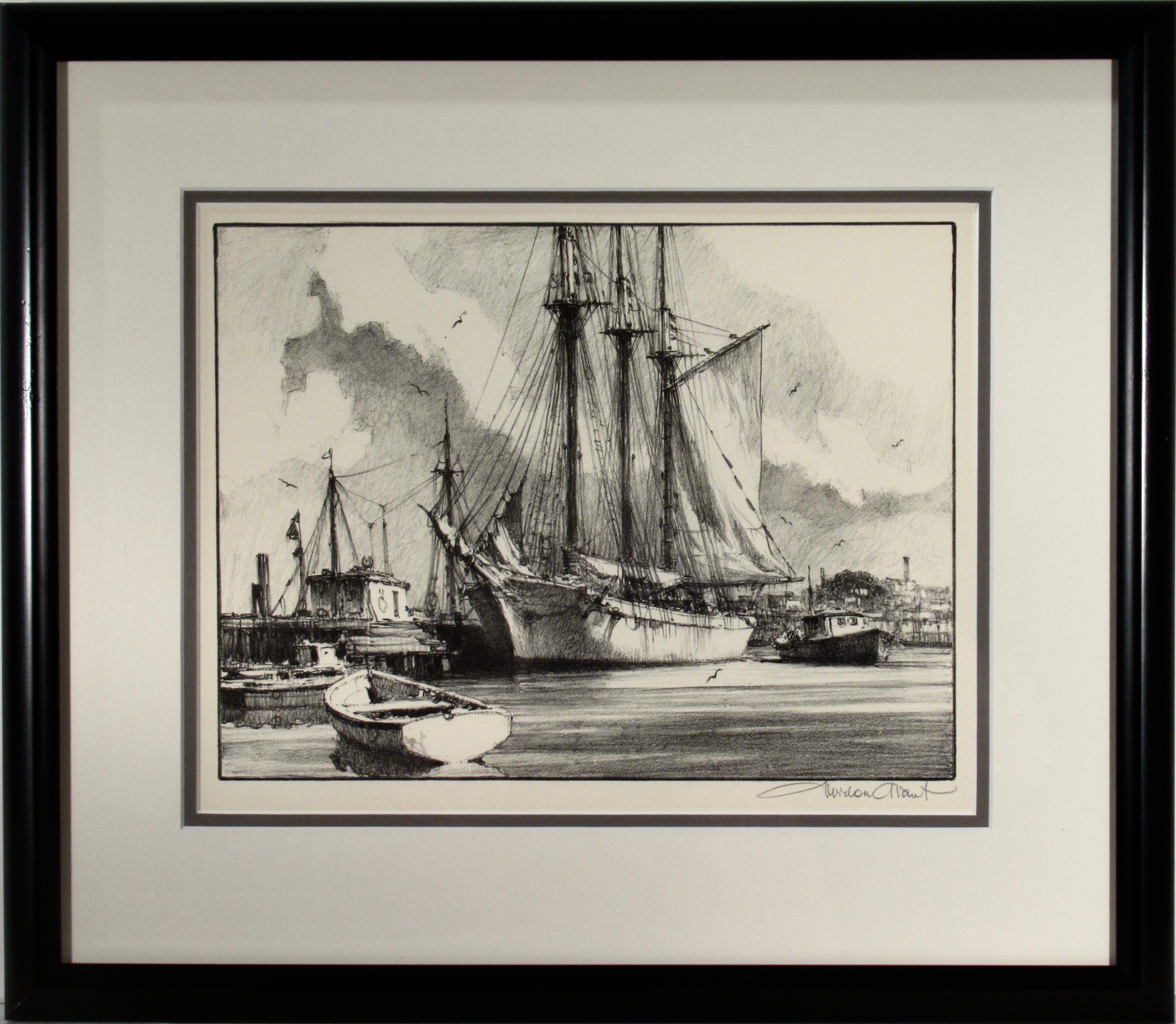 Gordon Hope Grant Figurative Print - Dockside