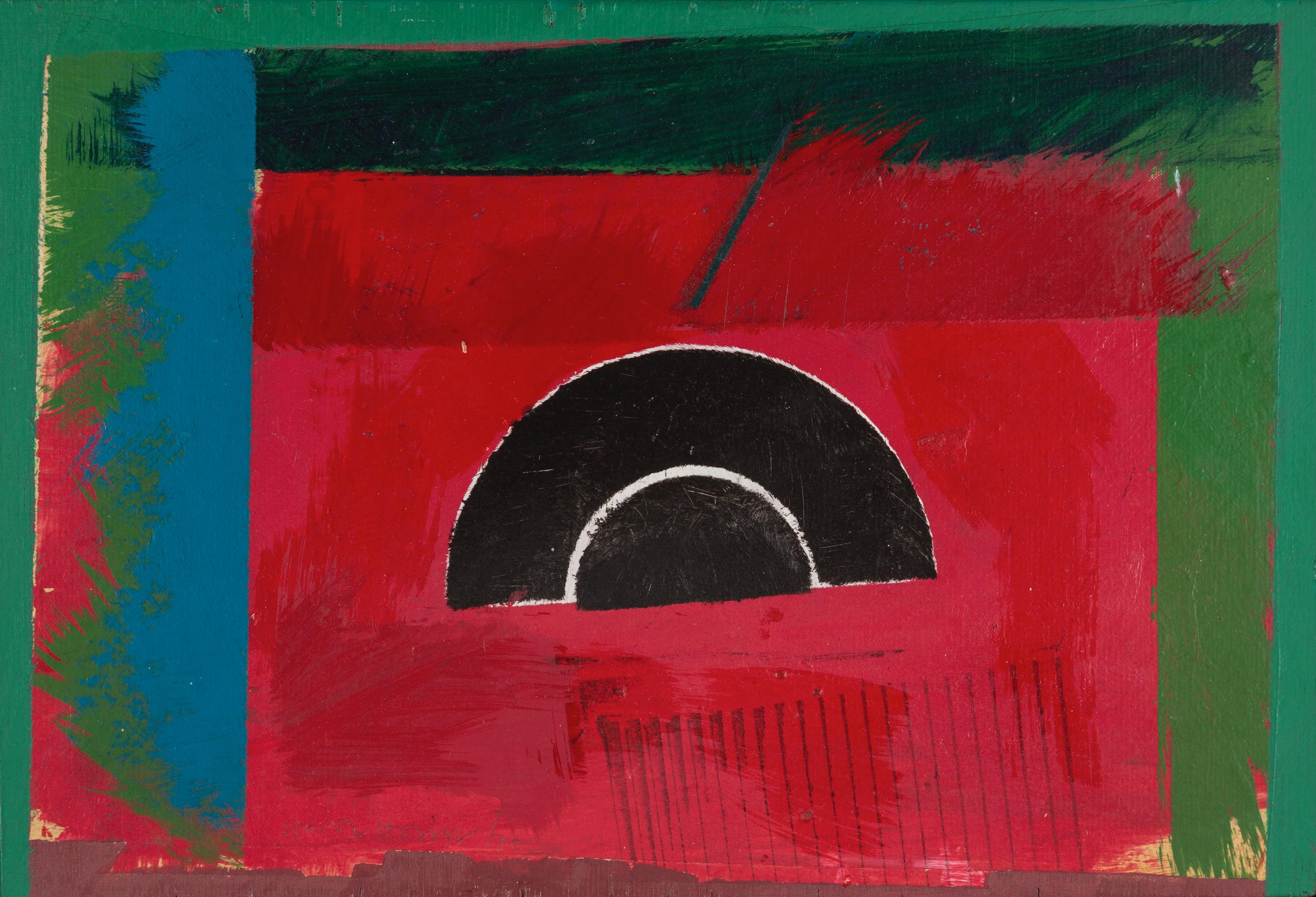 Abstract Painting de Gordon House - Arco interior y exterior, 1970 - Pintura abstracta geométrica