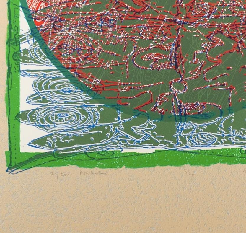 After Powhatan, from the After Powhatan Suite, 1992 - Large Green Abstract Print For Sale 2