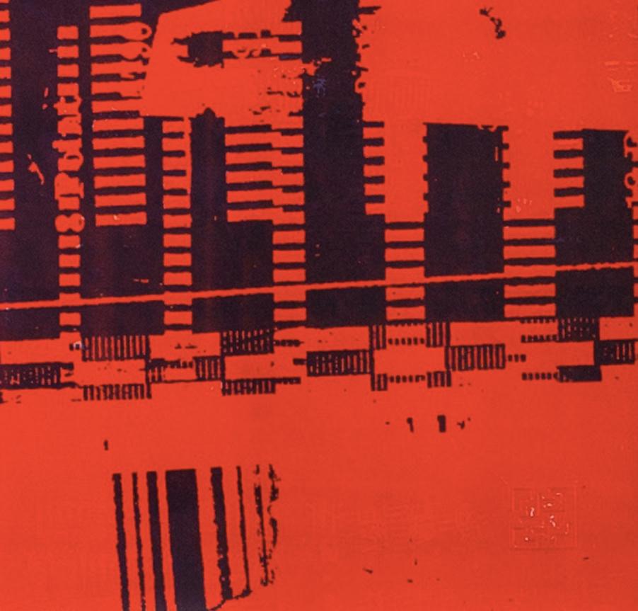 Architecture, from the FLW/ Highbury Portfolio Suite - 20th C Red Abstract Print For Sale 7