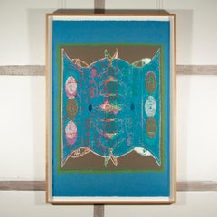 Blue Buckler, from the After Powhatan Suite - Large Blue + Green Abstract Print