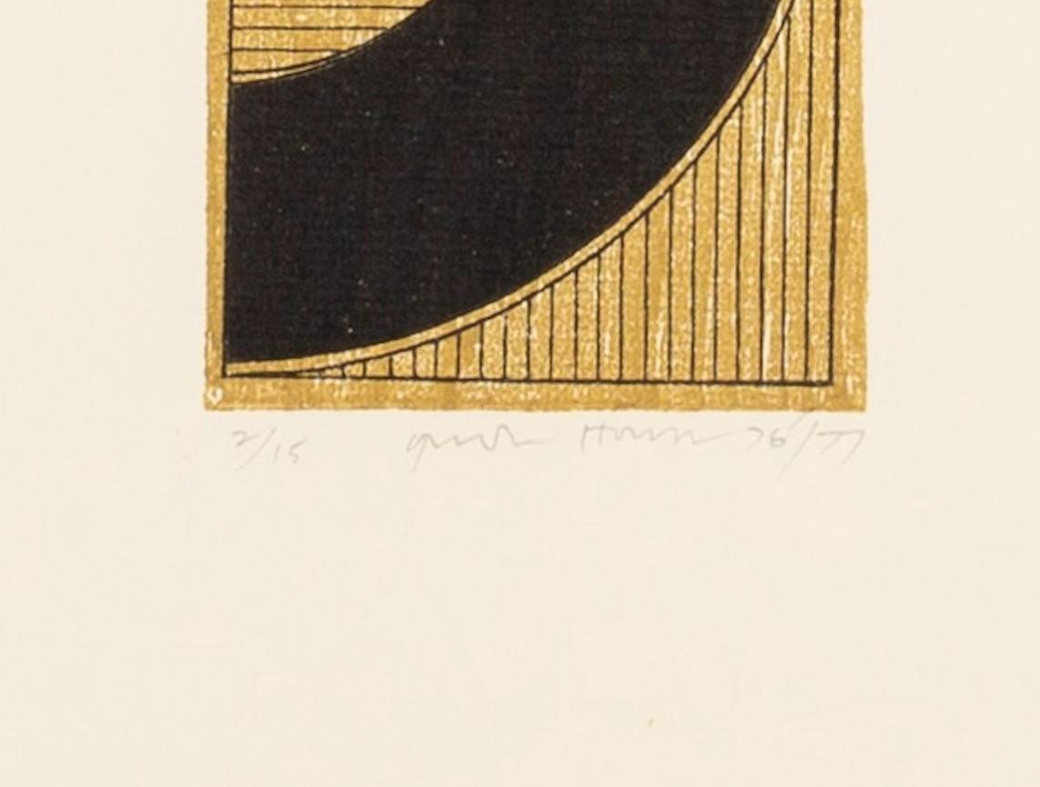 Gordon House 1932-2004
Series Tri (S) Small Wood, 1976-1977
woodcut
35.5 x 22.8 cm
14 x 9 in
signed, titled, dated and numbered in pencil

Gordon House was born in 1932 in Pontardawe, South Wales. Early exposure to art on trips to the Glynn Vivian