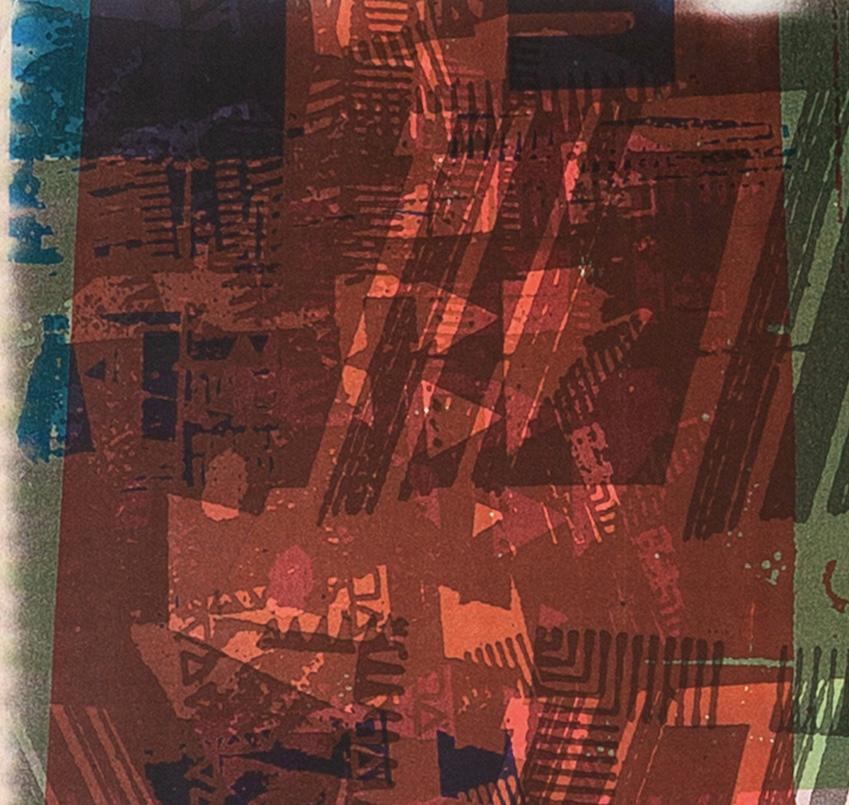 The Project, from the FLW/ Highbury Portfolio Suite - 20th C Red Abstract Print (Le projet, de la suite FLW/ Highbury Portfolio - Gravure abstraite rouge du 20e siècle) en vente 2