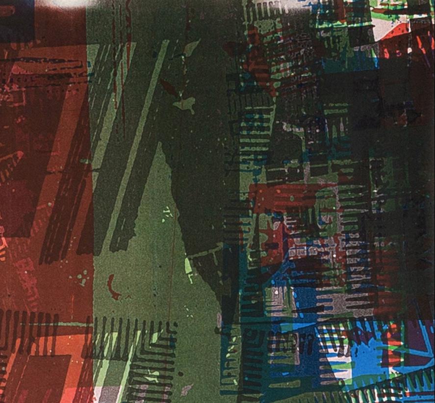 The Project, from the FLW/ Highbury Portfolio Suite - 20th C Red Abstract Print (Le projet, de la suite FLW/ Highbury Portfolio - Gravure abstraite rouge du 20e siècle) en vente 3