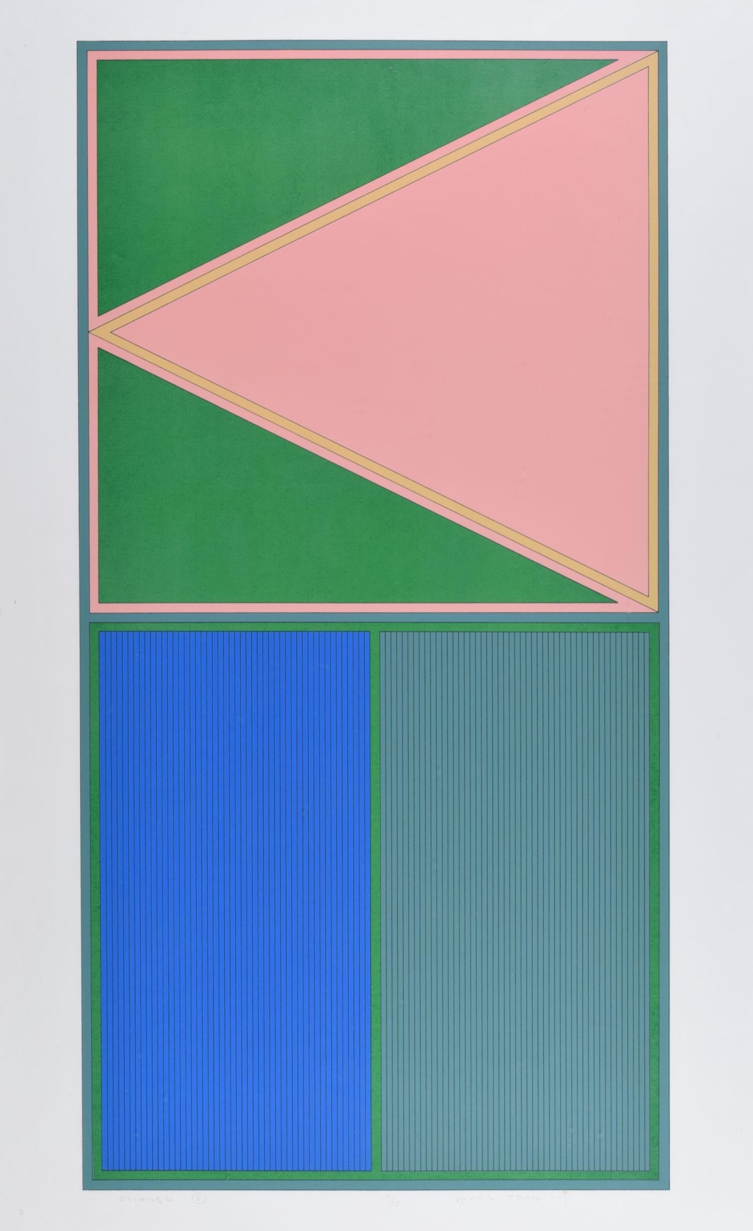 To see our other Modern British Art, scroll down to "More from this Seller" and below it click on "See all from this Seller" - or send us a message if you cannot find the artist you want.

Gordon House (1932 - 2004)
Triangle D
Lithograph
86 x 45