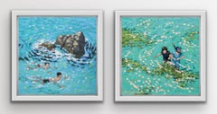 A swim around the rocks and I just saw something…. diptych