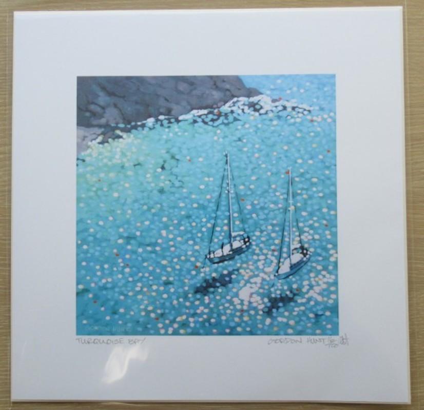 Anchored Up and Turquoise bay– small By Gordon Hunt [2019] Seascape - Landscape  For Sale 4