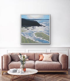 Beach Sunshine Sparkles, Still-life, Original Coastal Painting, Landscape