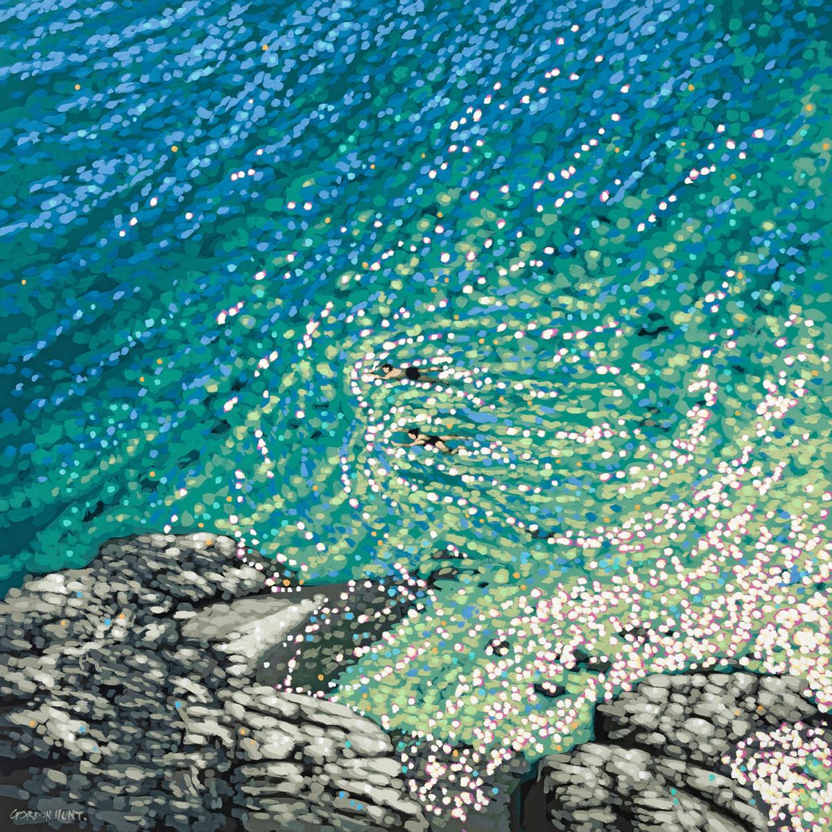 Gordon Hunt Abstract Painting - Cornwall Cove