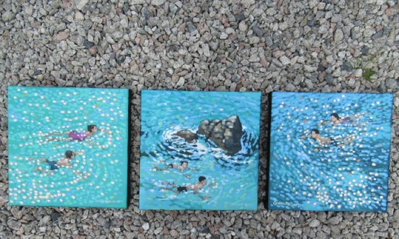 Gordon Hunt, Un baño alrededor de las rocas, Arte asequible, Arte para regalar en venta 1