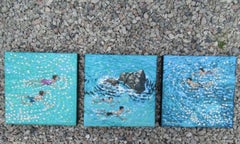 Gordon Hunt, A Swim Around The Rocks, Affordable Art, Art for Gifts