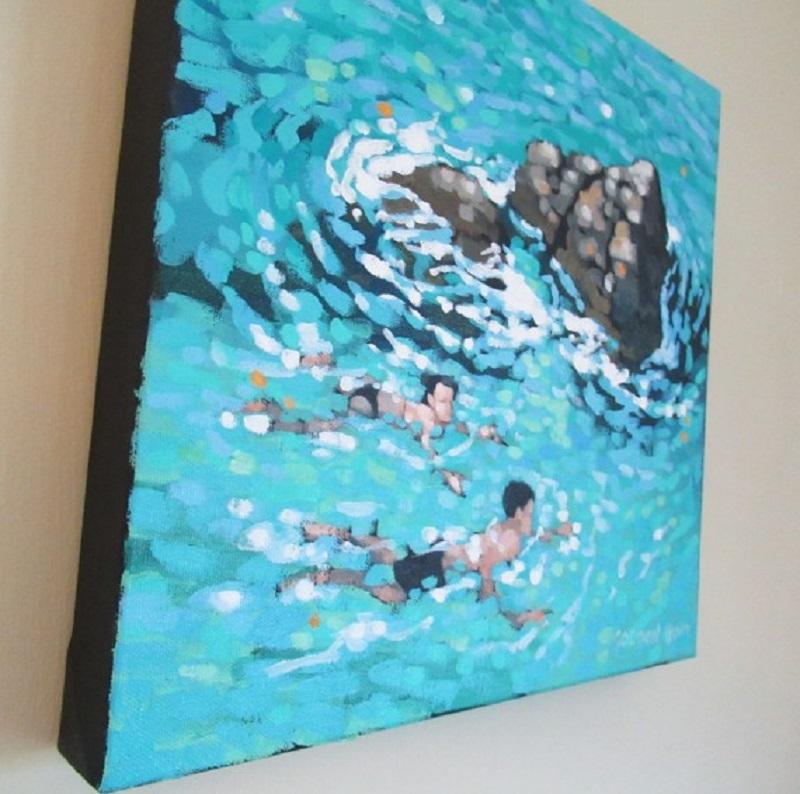 Gordon Hunt, Un baño alrededor de las rocas, Arte asequible, Arte para regalar en venta 3