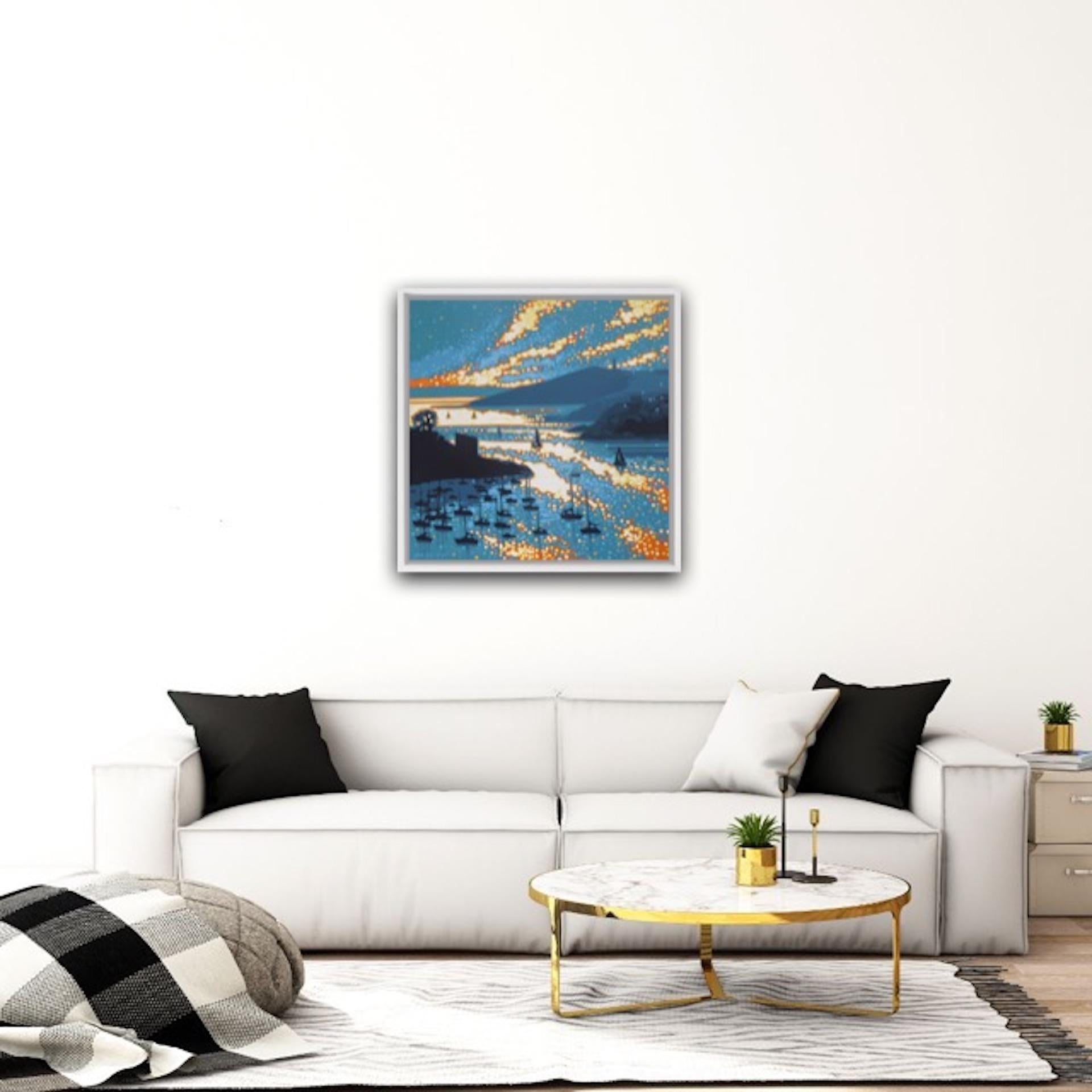 Gordon Hunt, Hall Walk Sparkle, Arte della barca, Arte luminosa, Arte della vela, Arte originale in vendita 1
