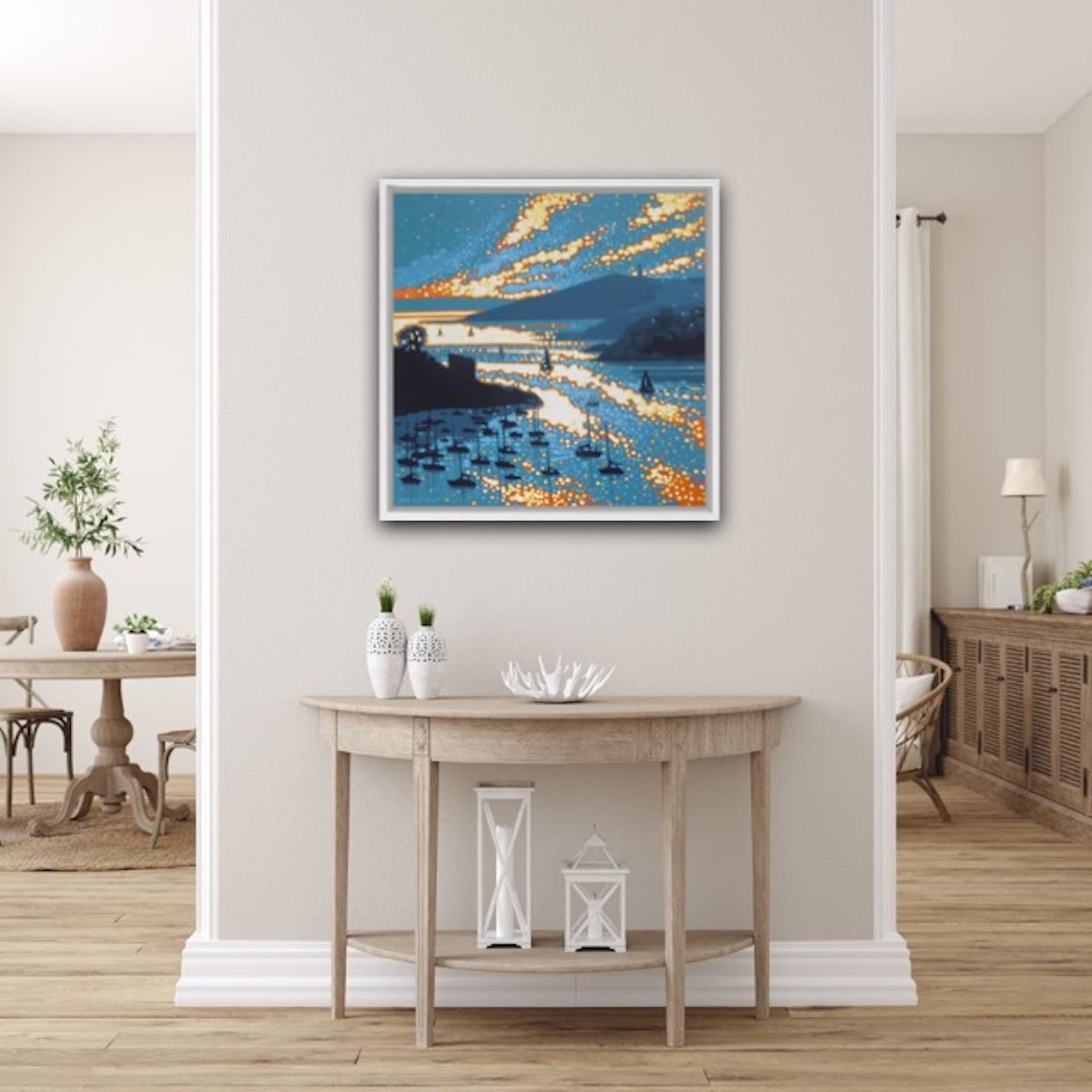 Gordon Hunt, Hall Walk Sparkle, Arte della barca, Arte luminosa, Arte della vela, Arte originale in vendita 2