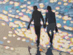 Gordon Hunt, Pagaia per le vacanze, Pittura costiera originale, Arte contemporanea
