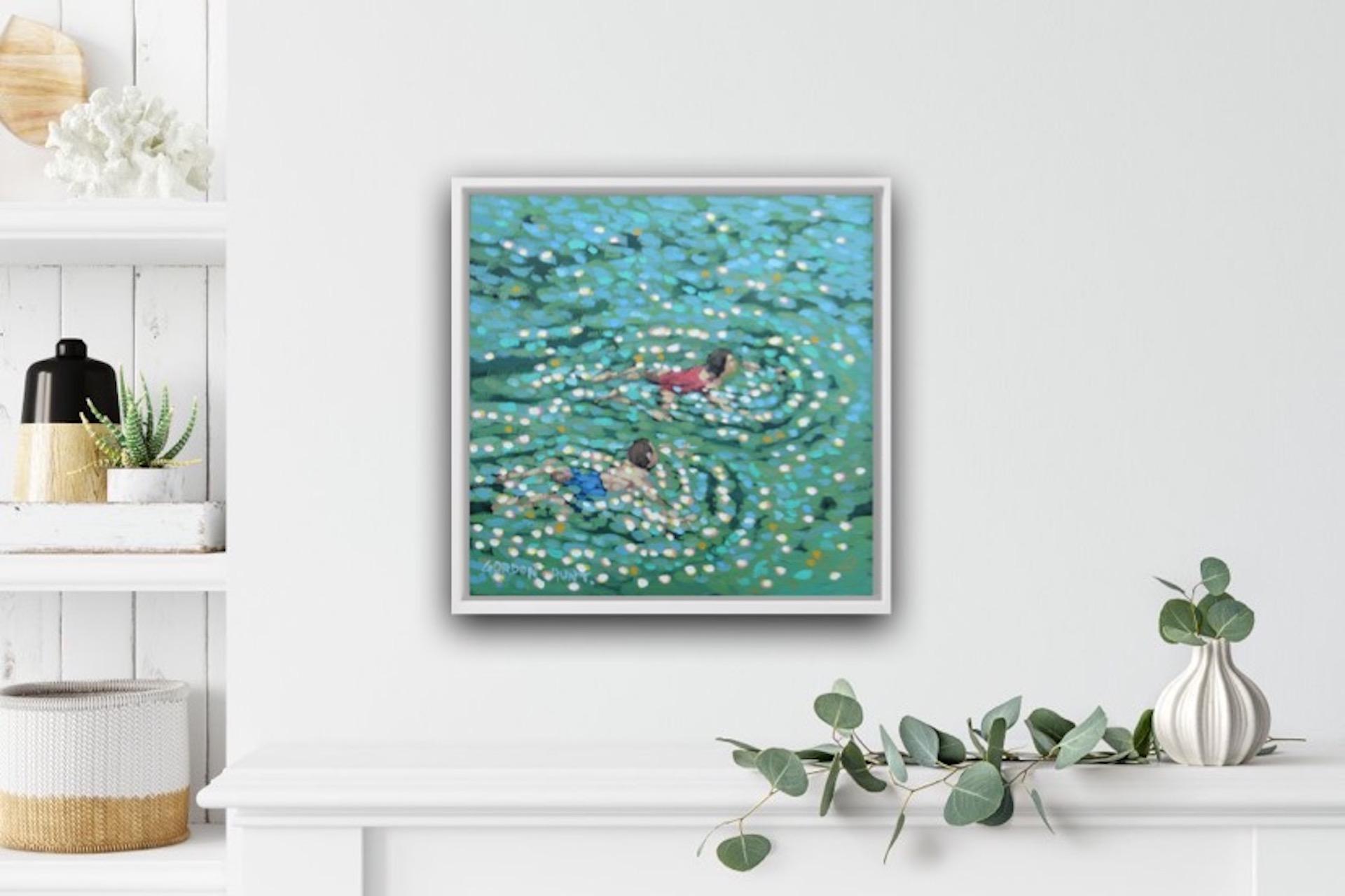 Gordon Hunt
In the swim
Original Oil Painting
Oil Paint on Belgium linen
Size: H 30cm x W 30cm x D 4cm
Sold Unframed
Please note that in situ images are purely an indication of how a piece may look.

‘In the swim!’ is an original seascape painting
