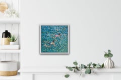 Gordon Hunt, Just Swim, IV, Original Bright Figurative Painting Contemporary Art