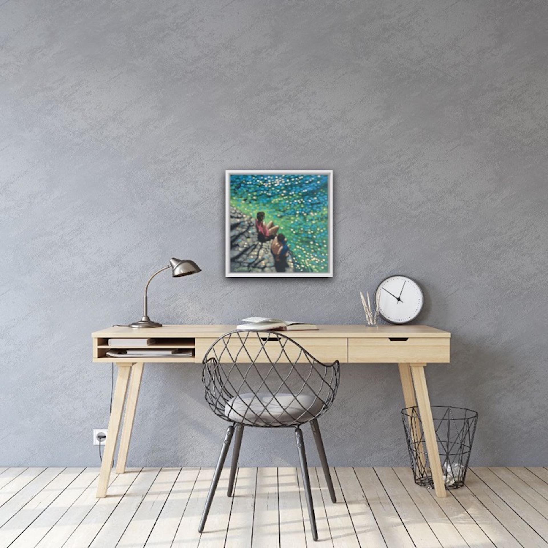 Gordon Hunt, Just Swim V, Quadro impressionista originale, opera d'arte a prezzi accessibili in vendita 1