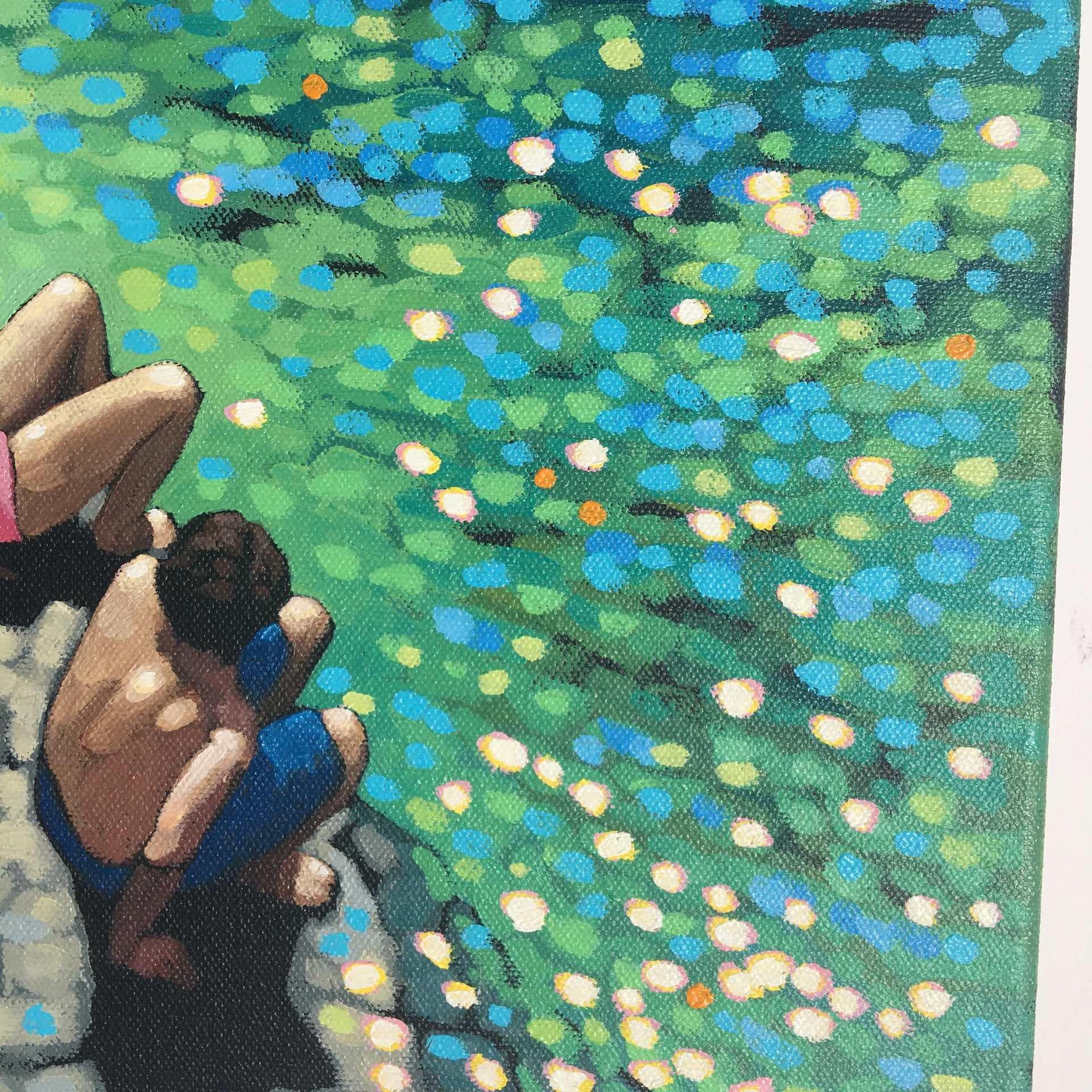 Gordon Hunt, Just Swim V, Quadro impressionista originale, opera d'arte a prezzi accessibili in vendita 5