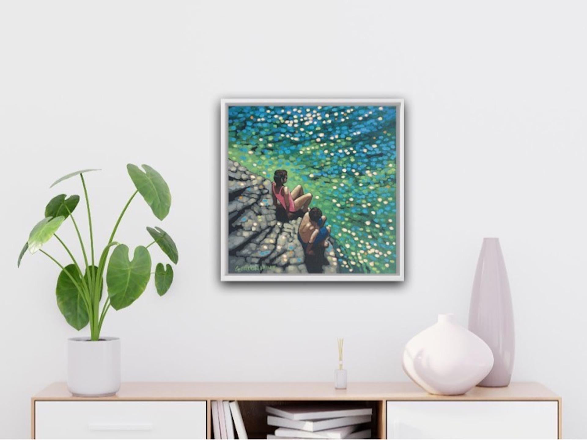 Gordon Hunt, Just Swim V, Original Impressionist Painting, Affordable Artwork For Sale 3