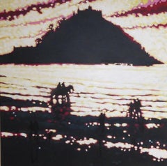 La chasse de Gordon, St. Michaels Mount Sunshine, peinture de paysage marin d'origine