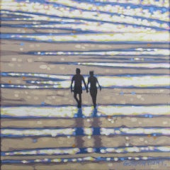 Gordon Hunt, To Walk on a Beach in the Sunshine, Original Coastal Painting
