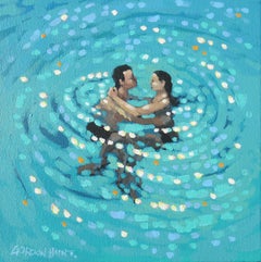 Gordon Hunt, Turquoise swirl, Contemporary Art, Seascape Art, Affordable Art