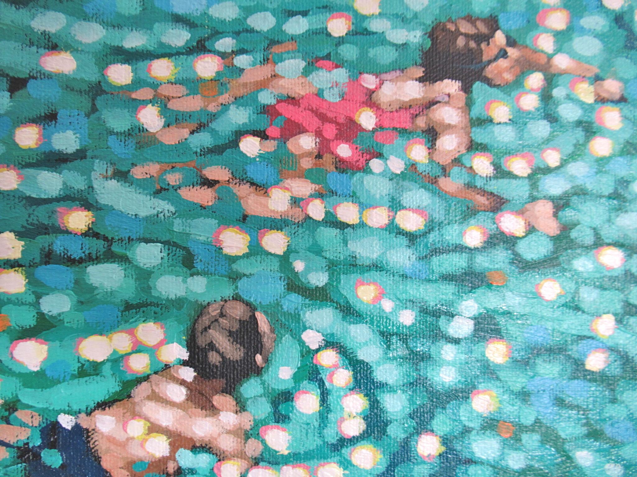 Just Swim, Gordon Hunt, Original Abstract Painting, Seascape Artwork, Affordable For Sale 4