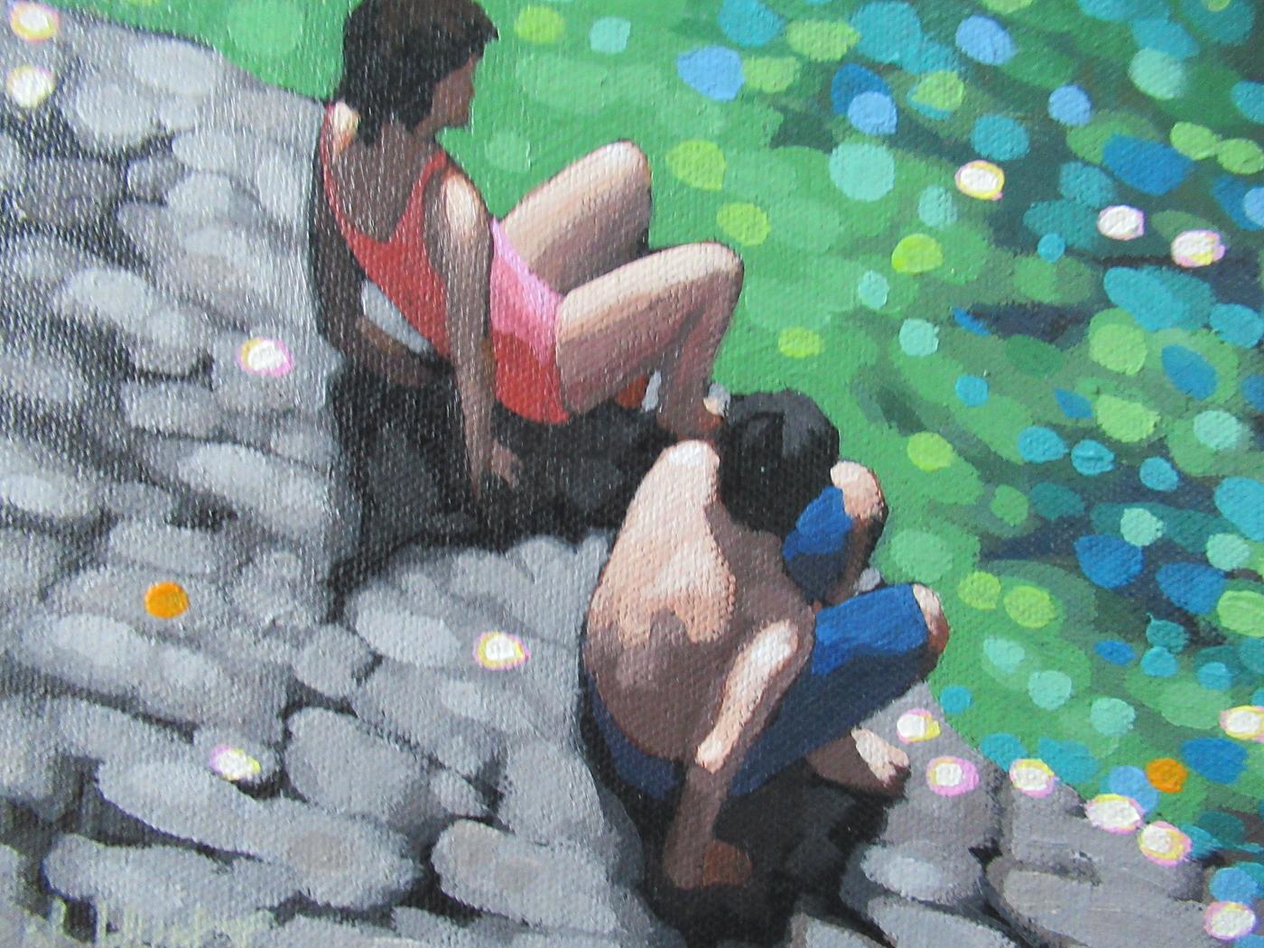 Lets go & just swim study - Diptych For Sale 2