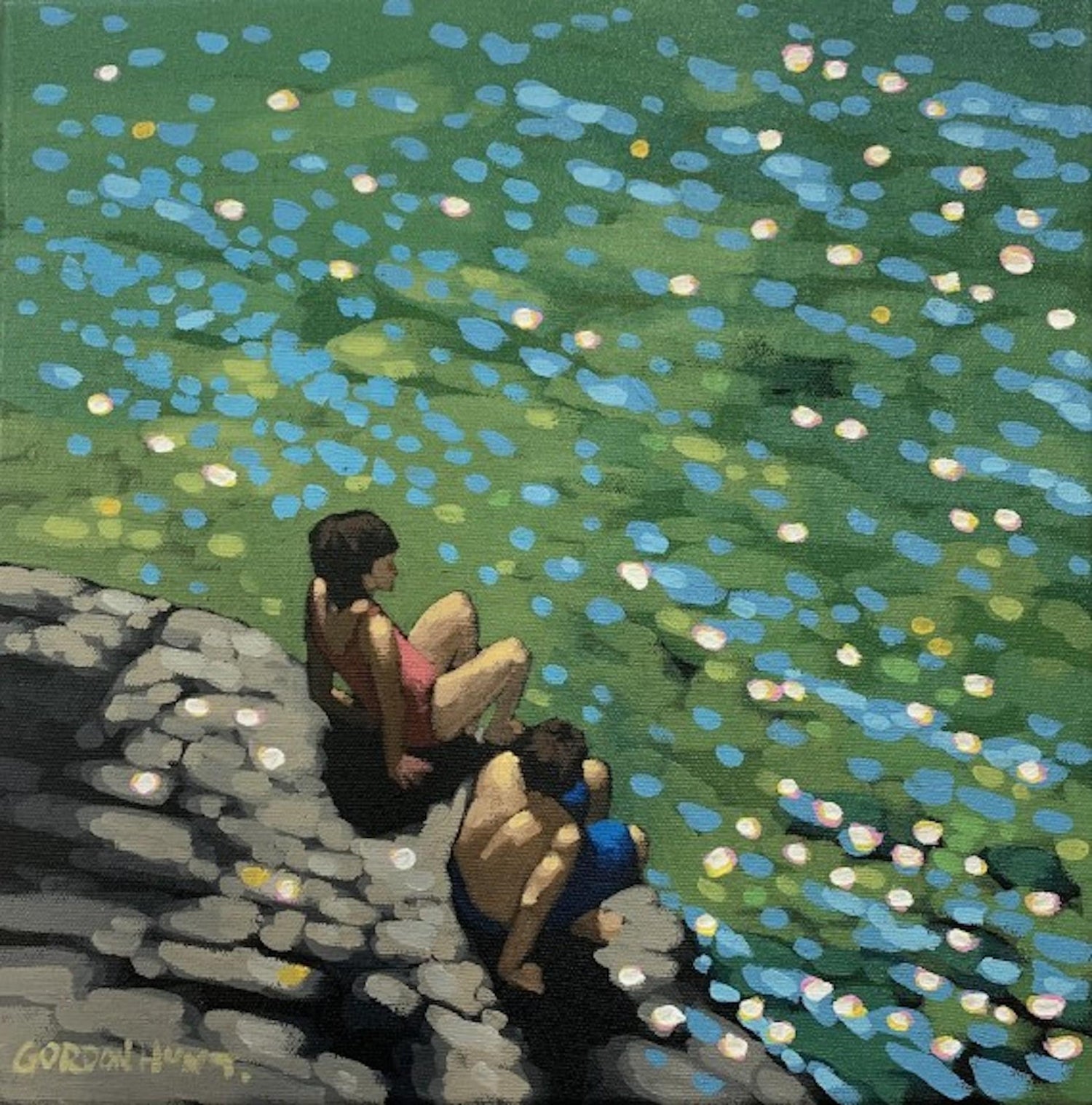 Gordon Hunt Gordon Hunt Moonshine Fowey Cornwall Seascape Art Cornwall Art For Sale At 1stdibs