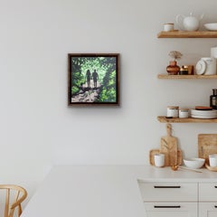 Shady Lane, Affordable Art, Woodland Landscape Painting, Fowey Cornwall Painting