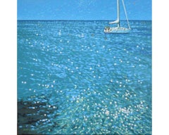 Summer Sunshine Sailing, Gordon Hunt, Sailing Art, Seascape Painting, Bright Art