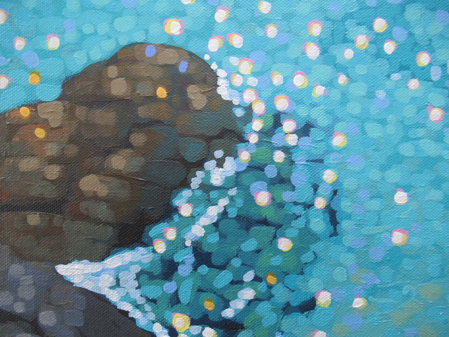 Turquoise Water and Sparkles - Come On In, The Water's Lovely, Cornish Seascape For Sale 1