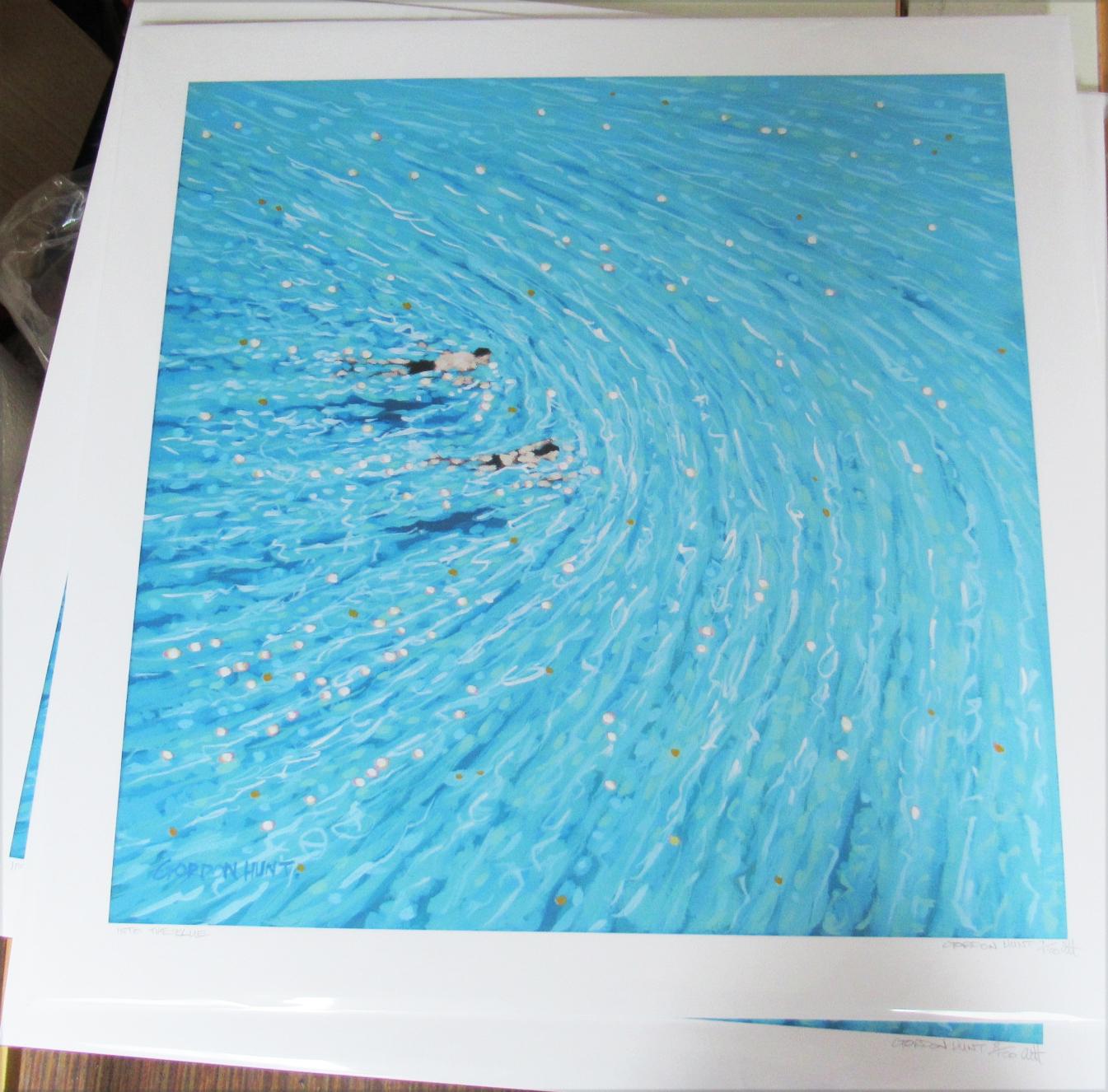 Gordon Hunt, Into the Blue, Druck in limitierter Auflage, Swim Art, Meereslandschaft Kunst im Angebot 2