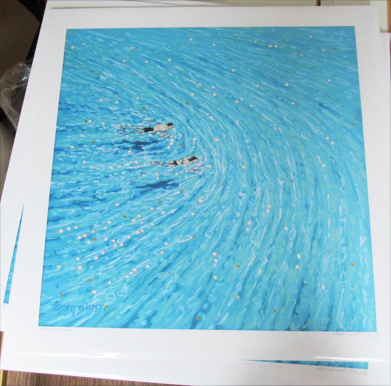Gordon Hunt, Into the Blue, Limited edition print, Swim Art, Seascape Art For Sale 2