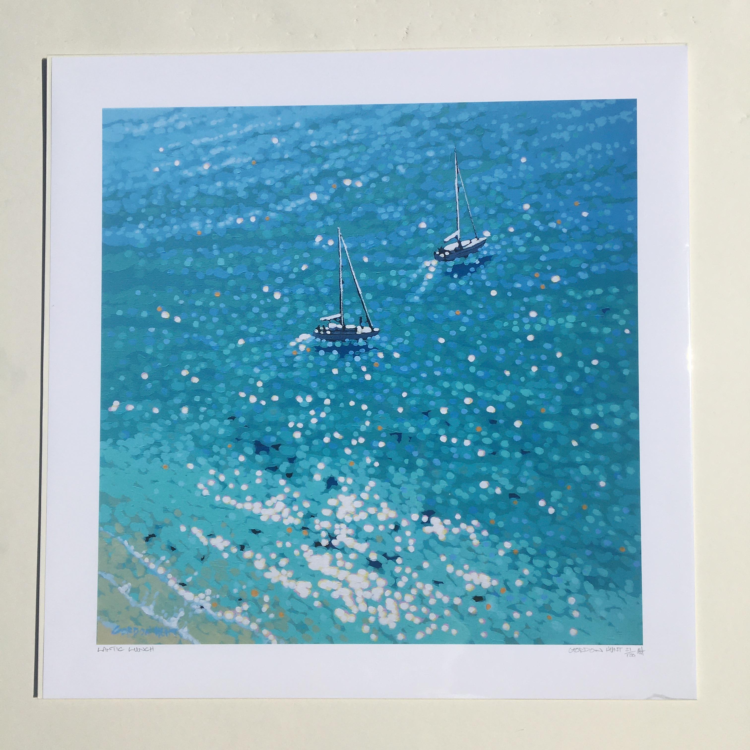 Gordon Hunt, Lantic Lunch, Limited Edition Seascape Print, Bright Art, Blue Art 1