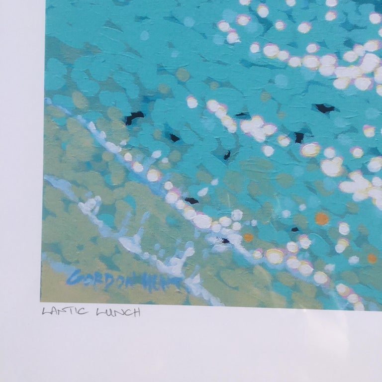 Gordon Hunt, Lantic Lunch, Limited Edition Seascape Print, Bright Art, Blue Art For Sale 3