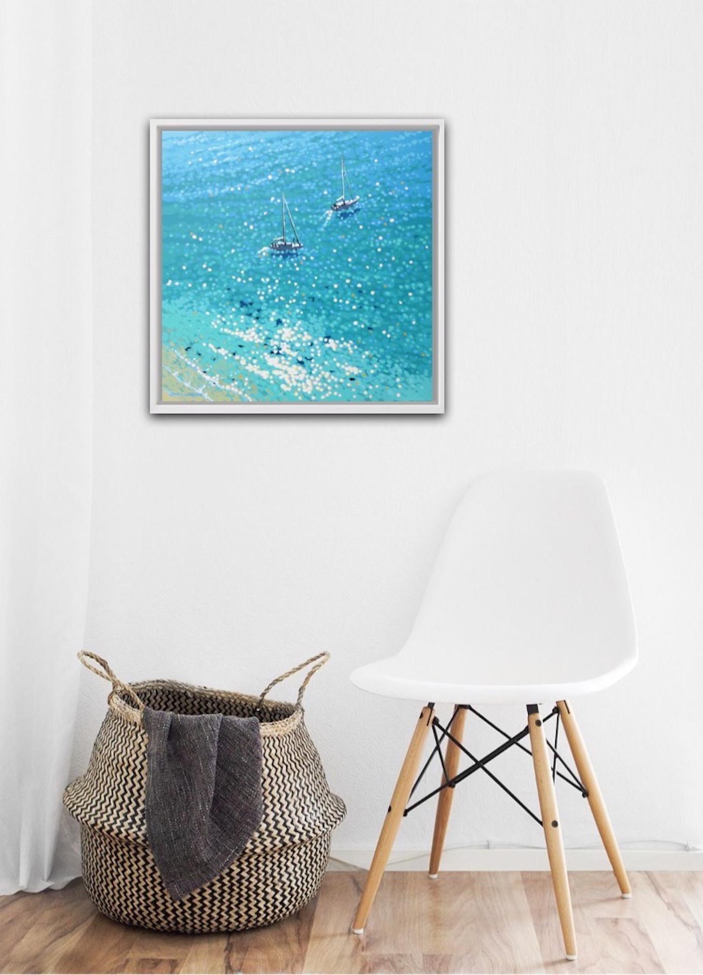 Gordon Hunt, Lantic Lunch, Limited Edition Seascape Print, Bright Art, Blue Art 5