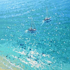 Gordon Hunt, Lantic Lunch, Limited Edition Seascape Print, Bright Art, Blue Art