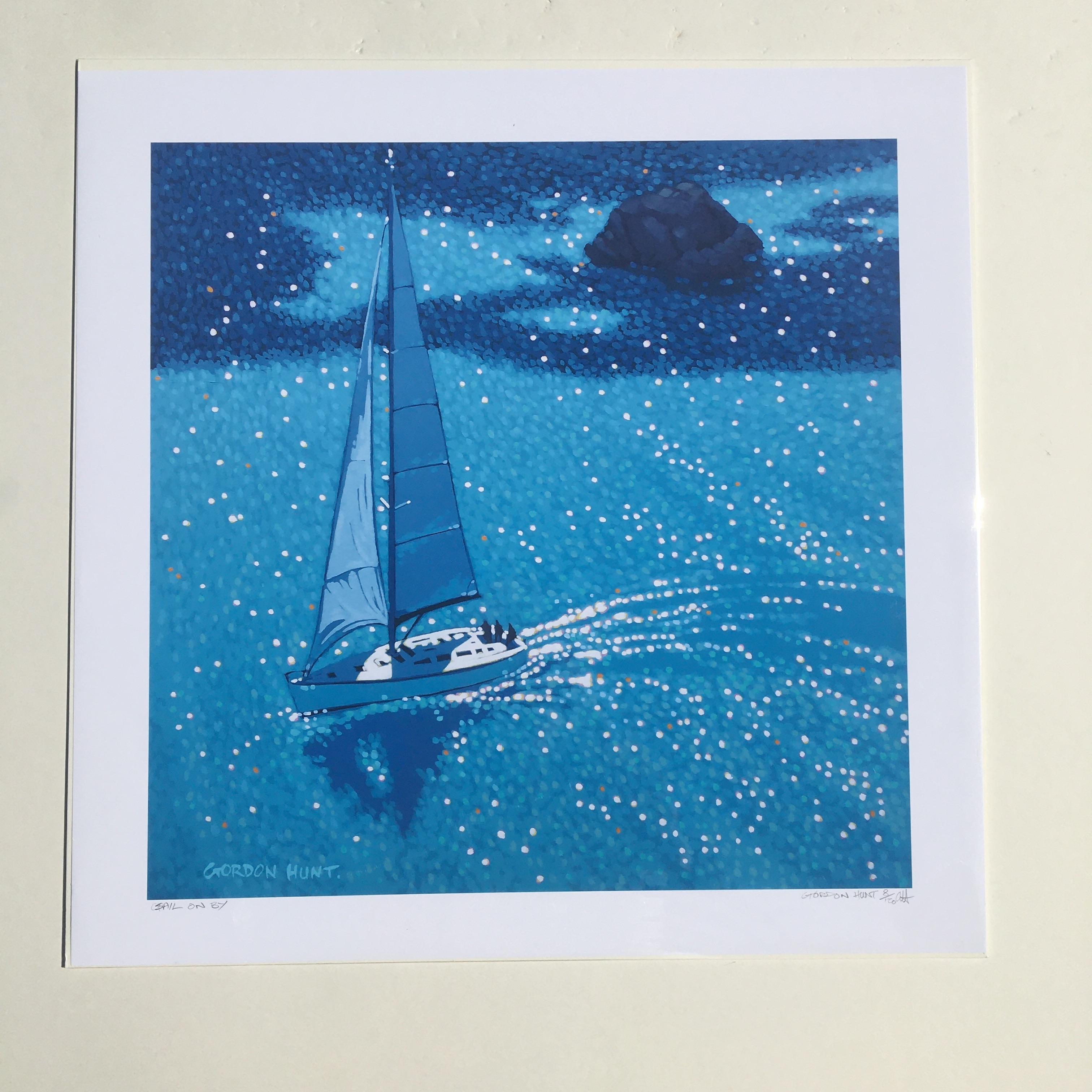 Gordon Hunt, Sail on by Cornwall coast, Seascape Art, Sailing Art, Art Online 1