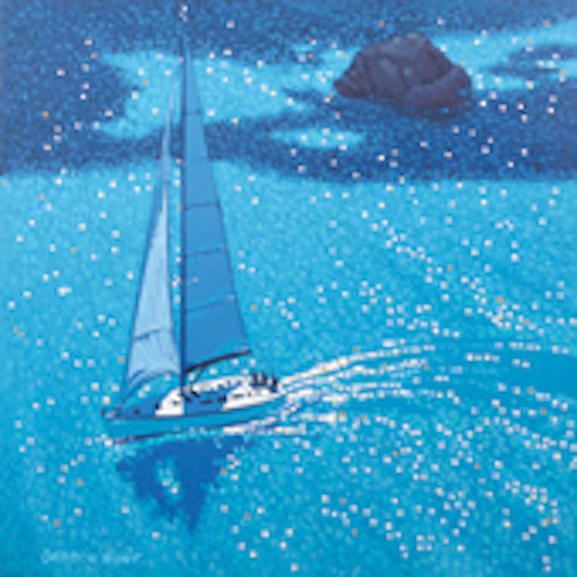 Gordon Hunt
Sail on by Cornwall coast
Limited Edition Giclée Print
Edition of 120
Image Size: H 60cm x W 60cm
Sheet Size: H 70cm x W 70cm
Signed
Sold Unframed
Please note that in situ images are purely an indication of how a piece may look.

Sail on