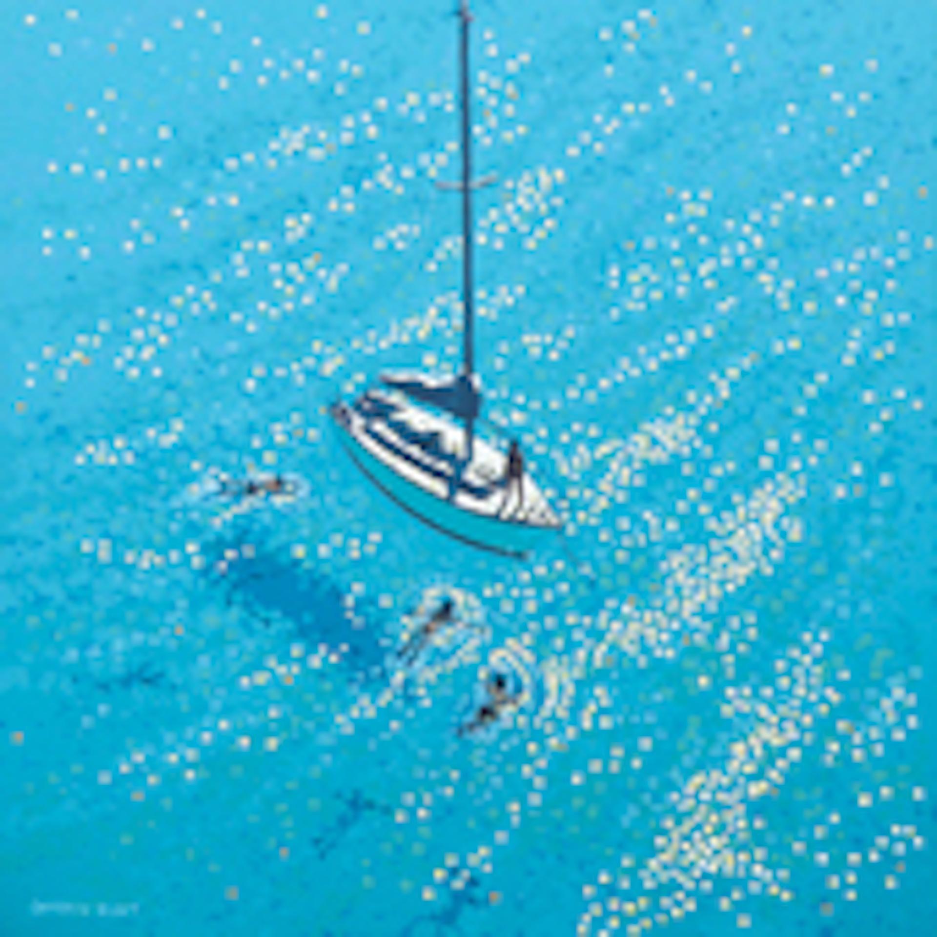 Gordon Hunt, Swim Stop. Cornish Art, Seascape Art, Affordable Art, Art Online