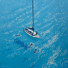 Gordon Hunt, Swim Stop, Sailing Art, Cornwall Art, Impressionist Style Art