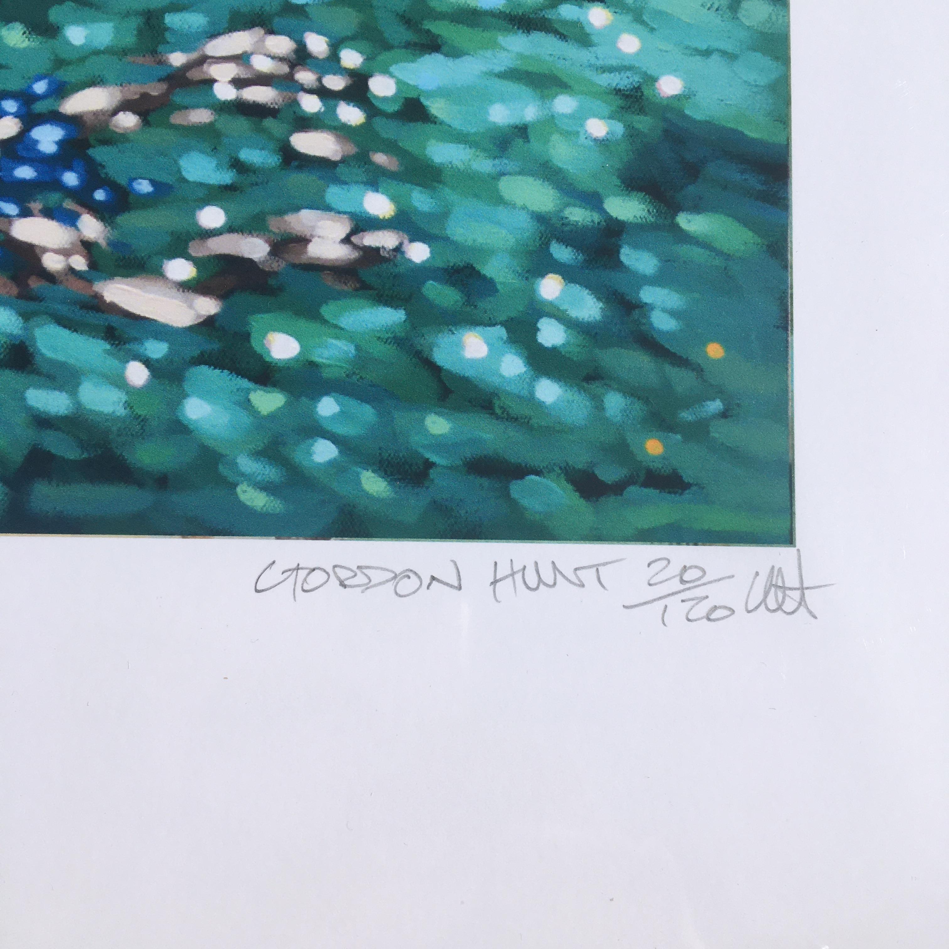 Just Swim, Gordon Hunt, Limited Edition Print, Blue Art, Swimming Art, Seascape 2