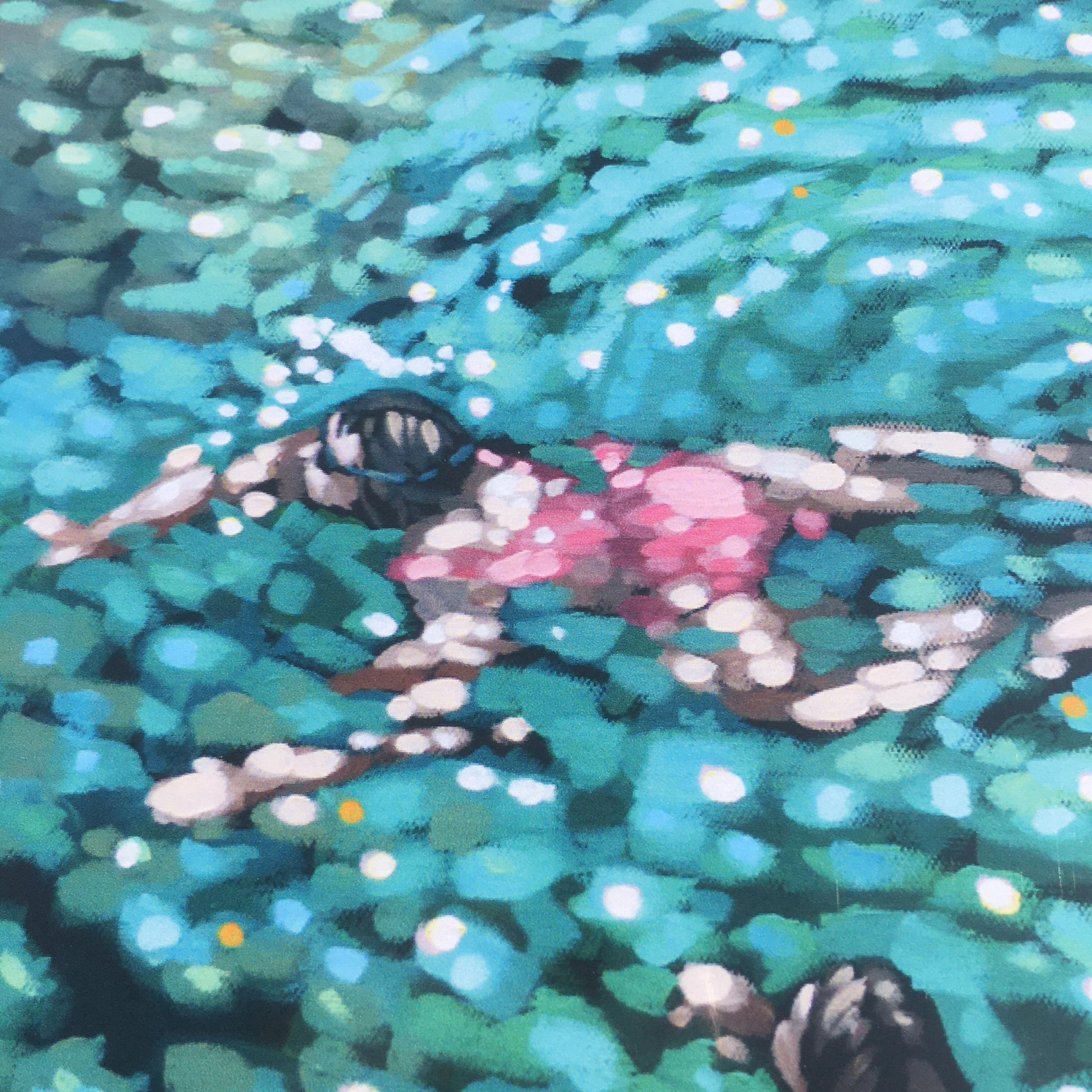 Just Swim, Gordon Hunt, Limited Edition Print, Blue Art, Swimming Art, Seascape 6