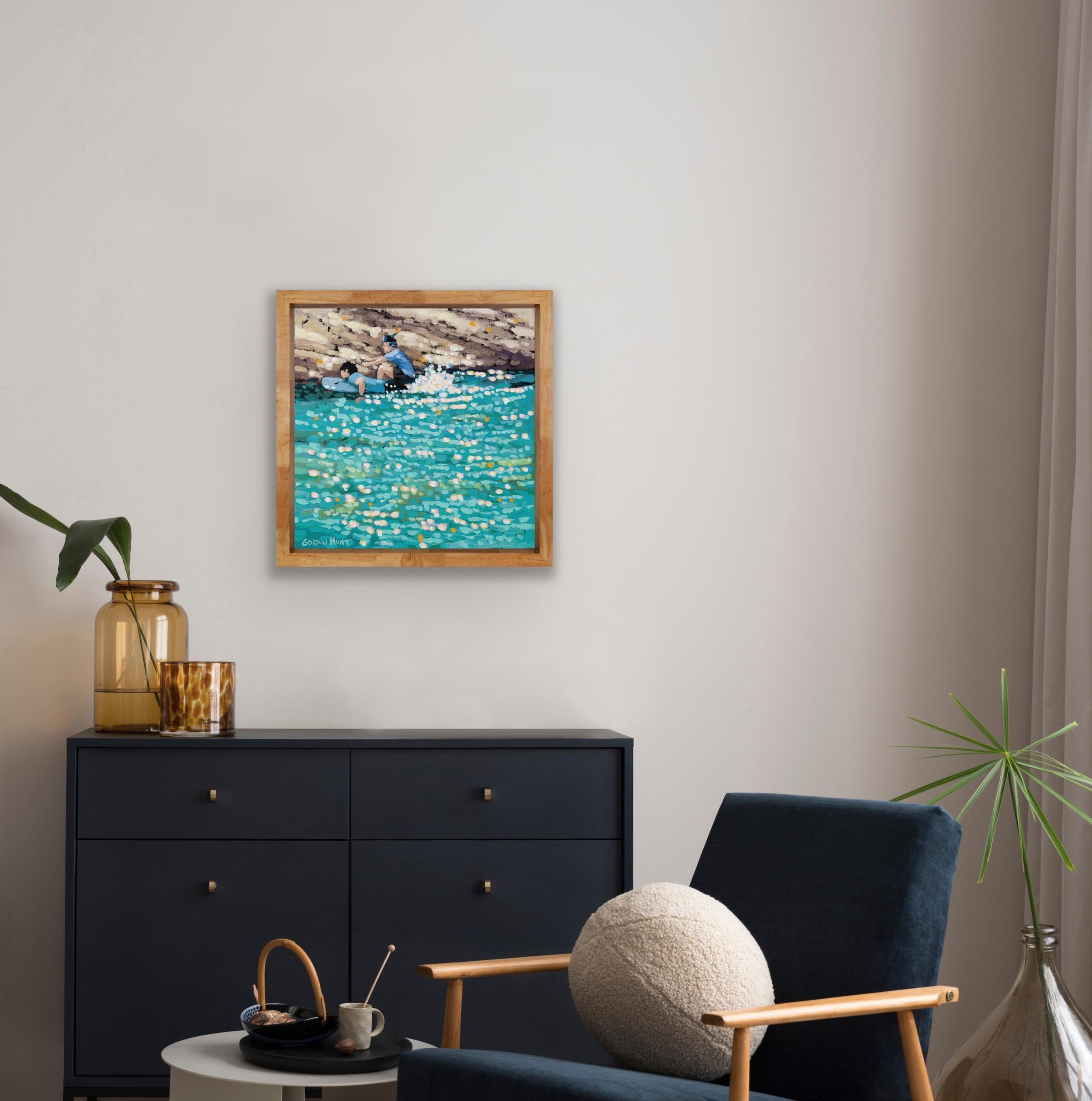 Sulle rocce, Pittura originale, Paesaggio, Mare in vendita 1