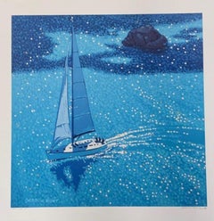 Sail on By, stampa di paesaggio marino in edizione limitata, pittura di natura morta, arte a prezzi accessibili