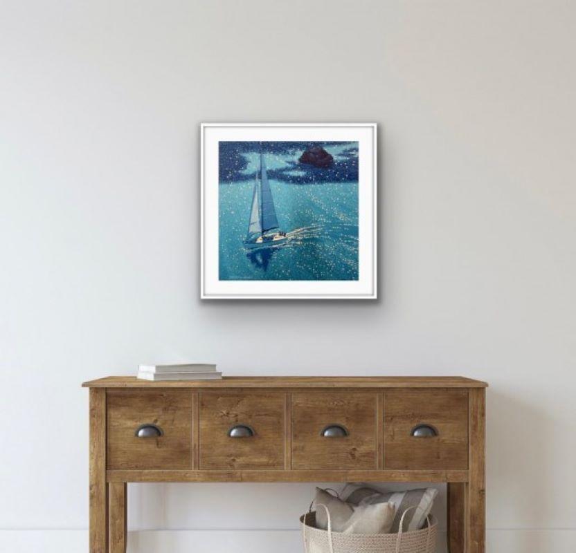 Sail on By, Limited edition seascape print, still-life painting, affordable art For Sale 3